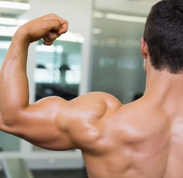 a man with a muscular body and a muscular body