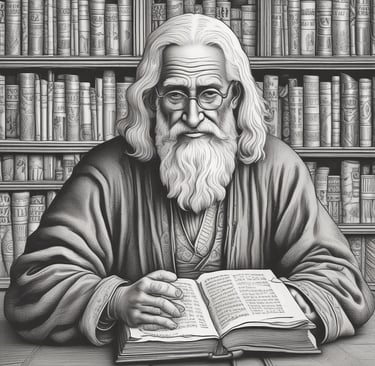 A serene landscape symbolizing the quest for knowledge.