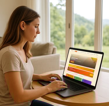 Mulher trabalhando no notebook