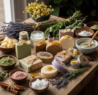 Imagem de sabonetes e cosméticos artesanais