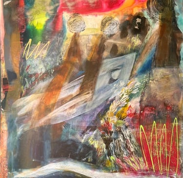 Too many golden arches for Wanaka-acrylic on canvas — Nikki Kelly