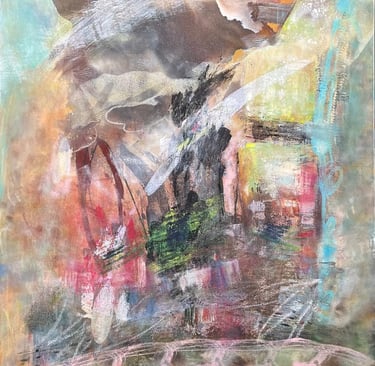 passing through- original abstract acrylic art by nikki kelly
