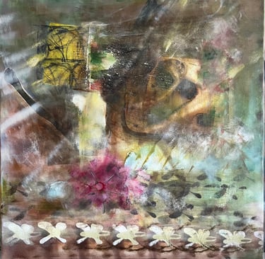 nor easterly beach days- acrylic on canvas, — Nikki Kelly