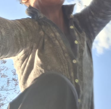 a woman in movement