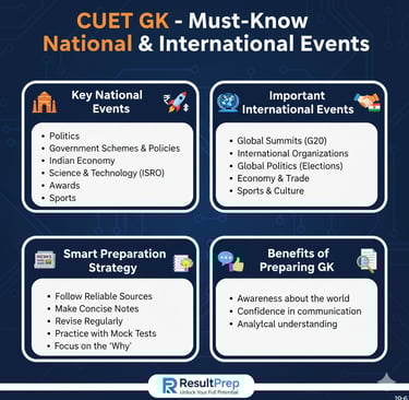 An illustration featuring a world map and a large clock, surrounded by icons for National Events (In