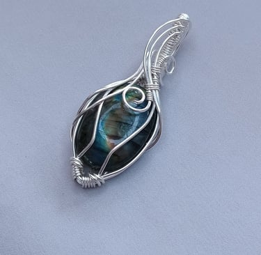 Pendente Artigianale realizzato con Argento Silver Filled e Labradorite