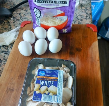mushrooms and eggs