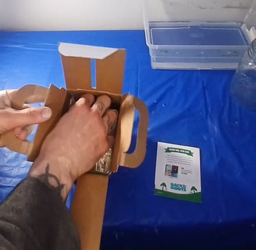 Unboxing a mushroom grow kit