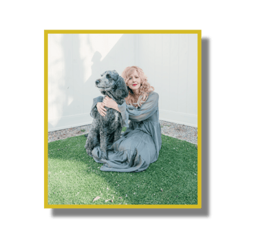 Melissa Joy with her dog Bella