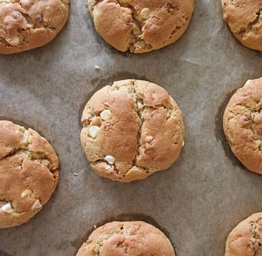 Banana and Biscoff stuffed cookies