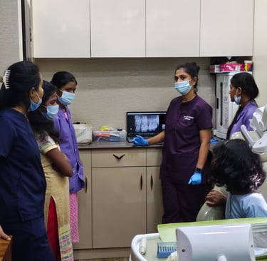Teethe cleaning and whitening procedure at Dr. Jamodkar's Root Canal Speciality Dental Clinic Wakad