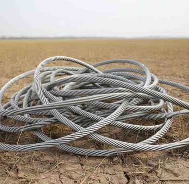 “Close-up view of aluminium conductor strands showing texture and conductivity quality”