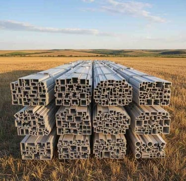 Aluminium extrusion profiles in bulk export packing for international shipment