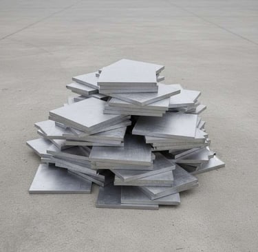 “High-quality aluminium plate front view for industrial and export use”