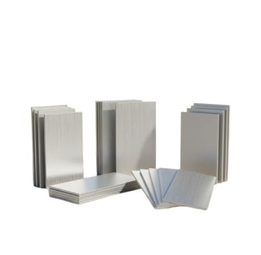 “High-quality aluminium sheet front view for industrial export applications”