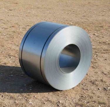 “Left side view of Cold Rolled Steel Coils – smooth surface finish”