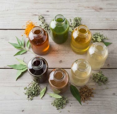 “Top cap view of herbal liquid extract”