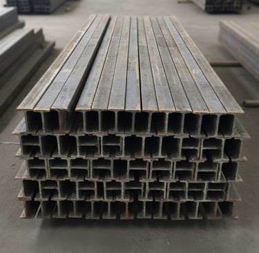 “View of MS structural beam for industrial use”