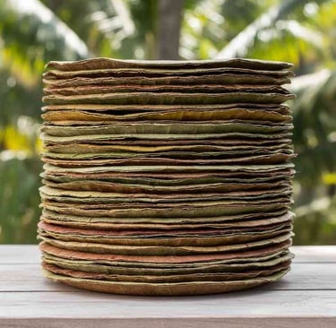 “Bulk packed sal leaf plates for export – eco-friendly disposable plates”