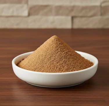 “Ashwagandha powder used in herbal wellness preparation – Ayurvedic application”