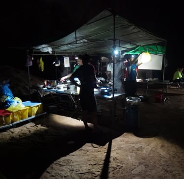 camp one near doline one in Hang son Doong Cave, Ke Bang National Park, Vietnam
