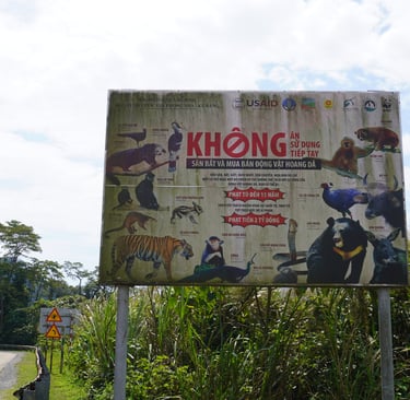 sign in the ke bang national park
