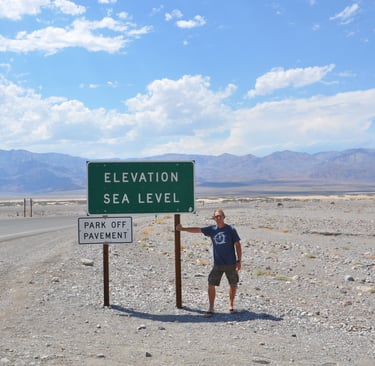 elevation sea level sign, Death Valley