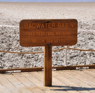 badwater basin sign, Death Valley
