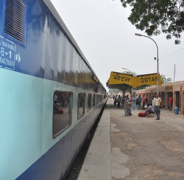 Train through rajasthan. India