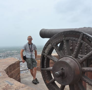 Canons at the Mehrangarh fort, Jodhpur, Rajasthan, India