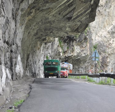 roads through the mountains, Himachal Pradesh, India