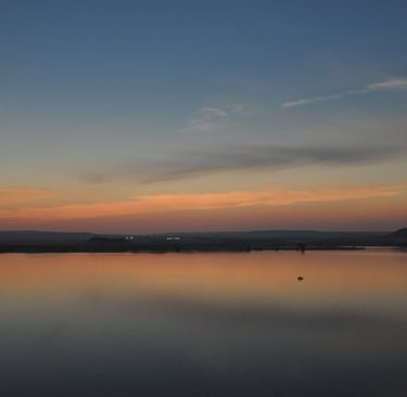 Boyson Reservoir, solar eclipse, Wyoming, America