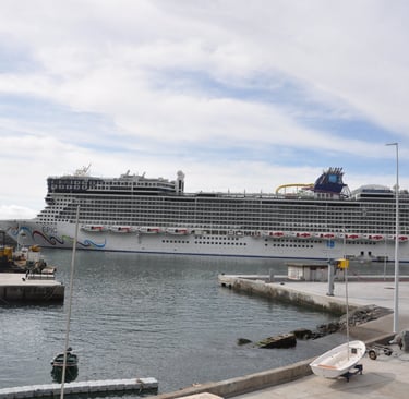 Cruise liners docking in Funchal, Madeira, Portugal