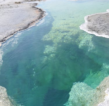 geothermal pool at yellowstone national park