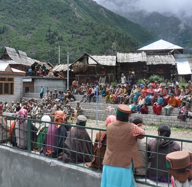 Rakcham gathering, sangla valley, himachal pradesh, India