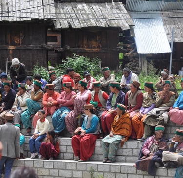 Rakcham gathering, sangla valley, himachal pradesh, India