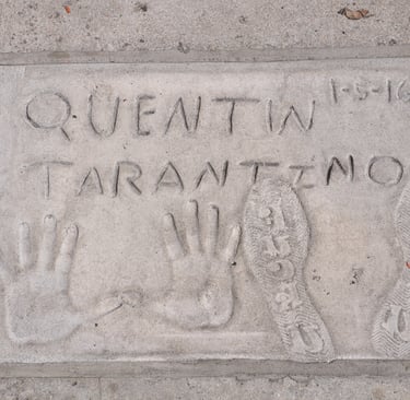 hand prints in the chinese theatre, hollywood walk of fame
