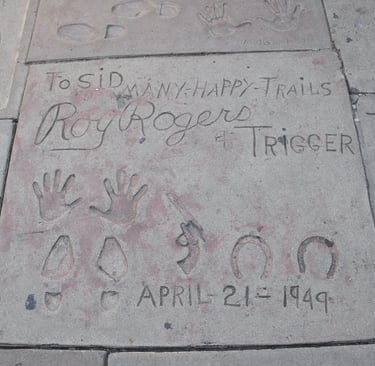 hand prints in the chinese theatre, hollywood walk of fame