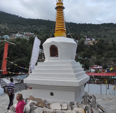 temple complex in Kalpa, Himachal Pradesh, India