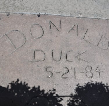 hand prints in the chinese theatre, hollywood walk of fame
