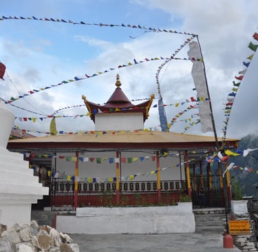 temple complex in Kalpa, Himachal Pradesh, India