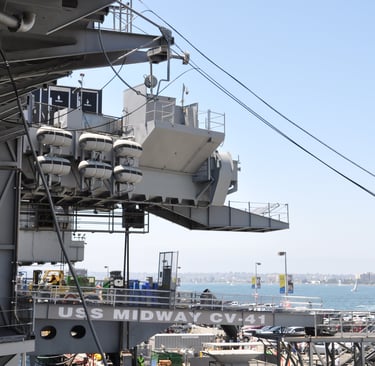 The USS Midway, a retired aircraft carrier, San Diego, California