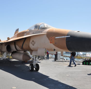 The USS Midway, a retired aircraft carrier, San Diego, California
