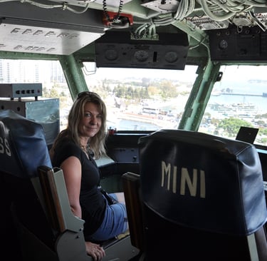 The USS Midway, a retired aircraft carrier, San Diego, California