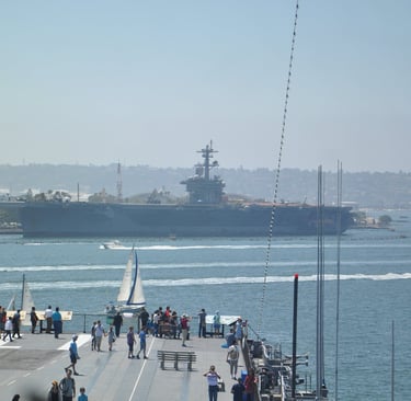 The USS Midway, a retired aircraft carrier, San Diego, California