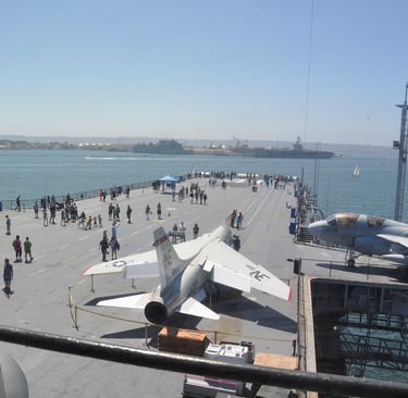 The USS Midway, a retired aircraft carrier, San Diego, California
