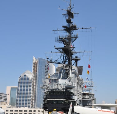 The USS Midway, a retired aircraft carrier, San Diego, California