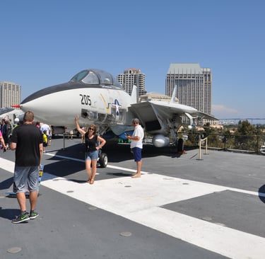 The USS Midway, a retired aircraft carrier, San Diego, California