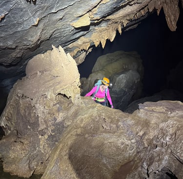Dragons teeth stalactites in Hang Son Doong Cave, Ke Bang National Park, Vietnam