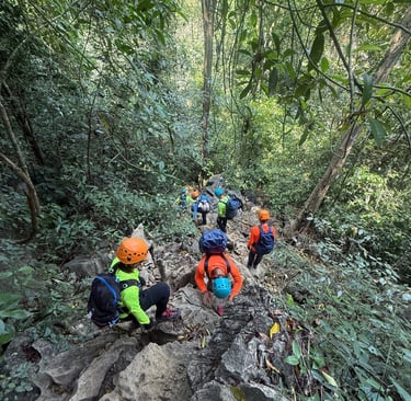 final trek form the exit of hang son doong cave to the road